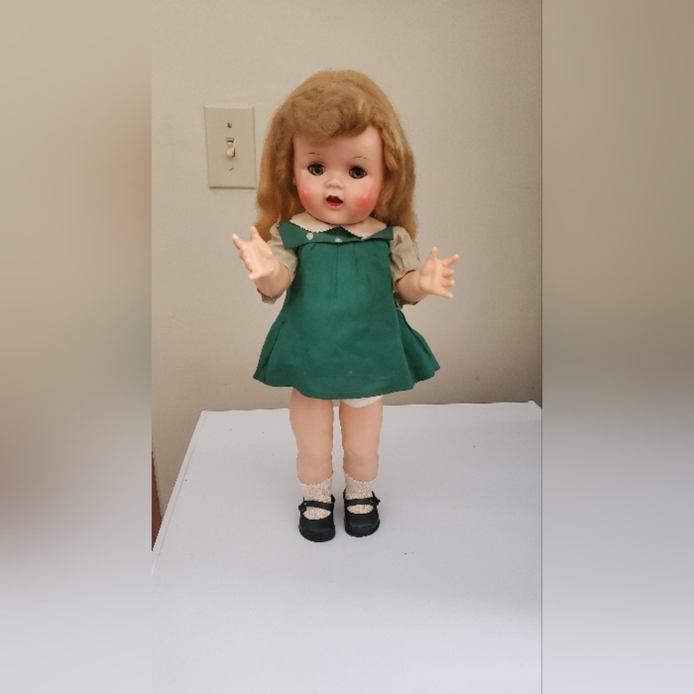 VTG Ideal  Doll W16 Dress Socks Shoes Early 50's Crys